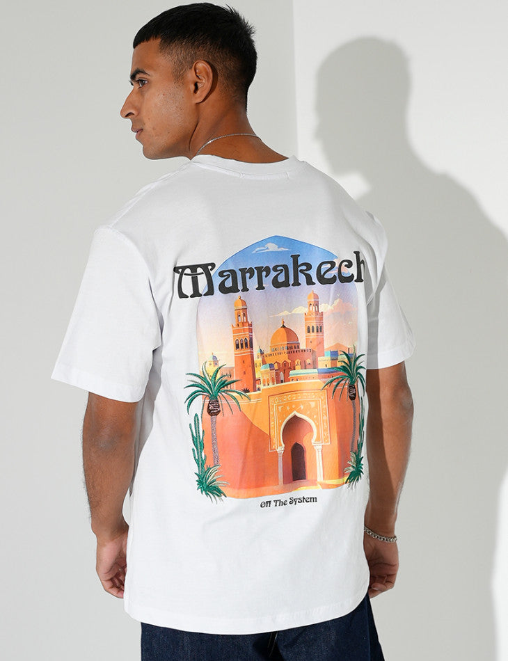 Marrakech t-shirt oversized blanco