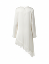 Couture Satijn met Kant Detail blouse - white