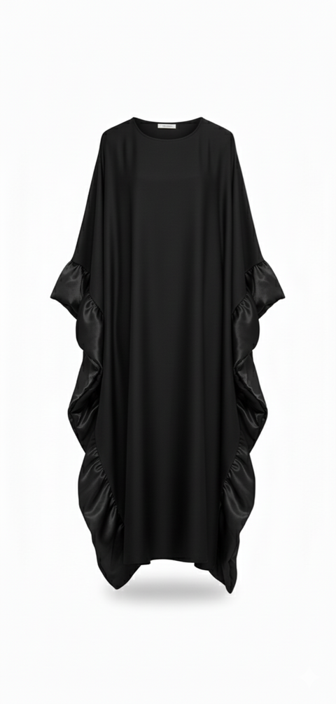 Ebony Elegance black verstelbare kaftan