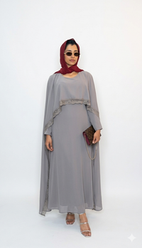 Robe de Soirée ‘Lace Luxe’ - taupe gray SQ82