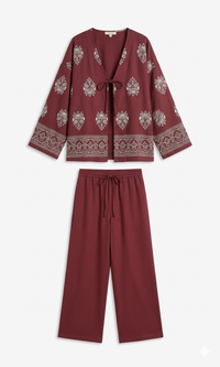 Marrakech Sunset co-ord set - burgundy
