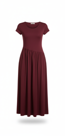 The Sunset Flow Dress - burgundy