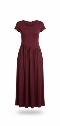 The Sunset Flow Dress - burgundy