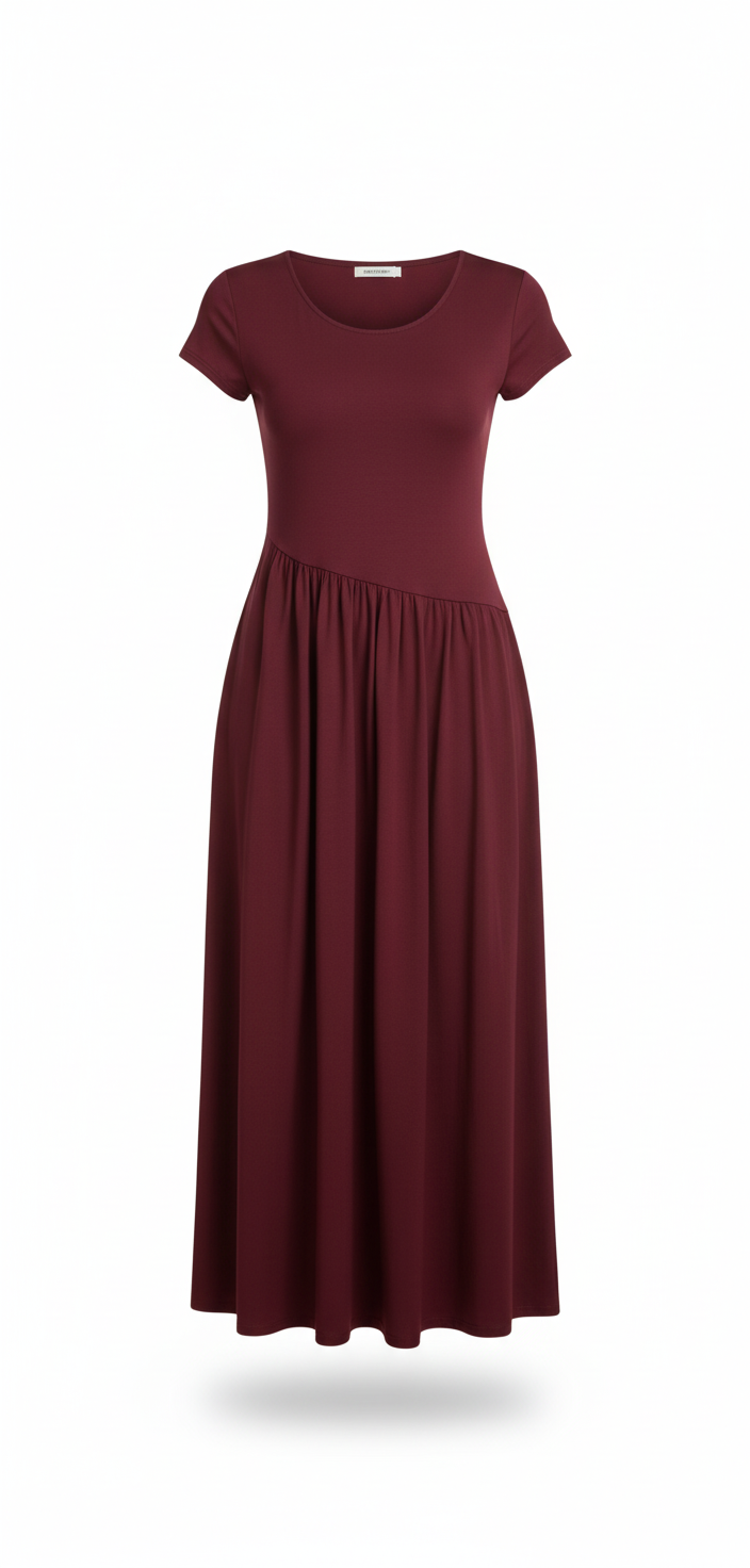 The Sunset Flow Dress - burgundy
