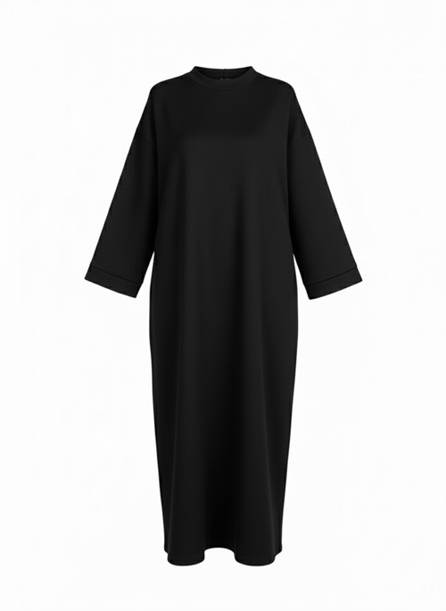 The jersey cotton Aura Basic Dress - black