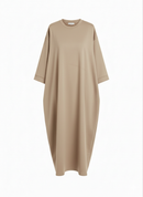 The jersey cotton Aura Basic Dress - beige
