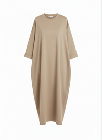 The jersey cotton Aura Basic Dress - beige