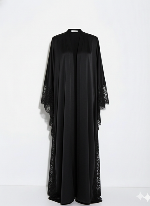 La Silhouette en Dentelle kimono - black