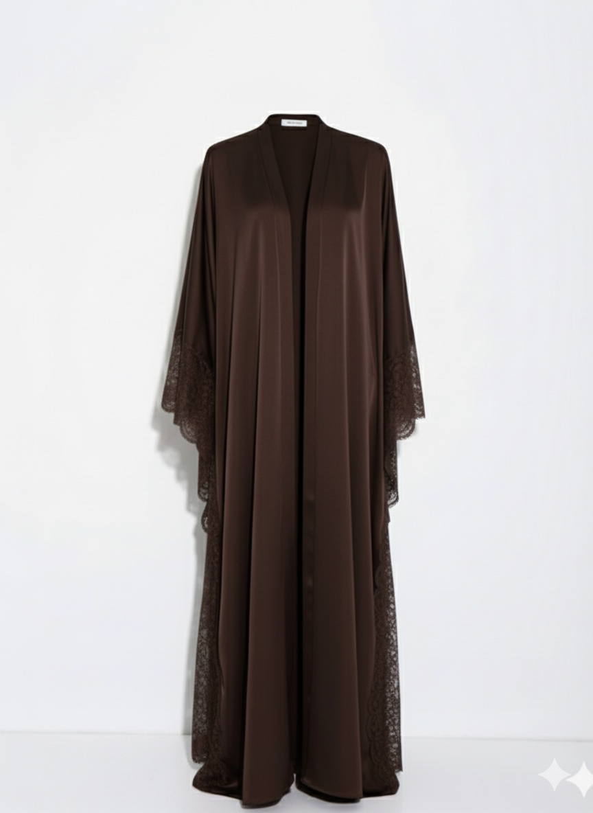 La Silhouette en Dentelle kimono - donker bruin exclusive