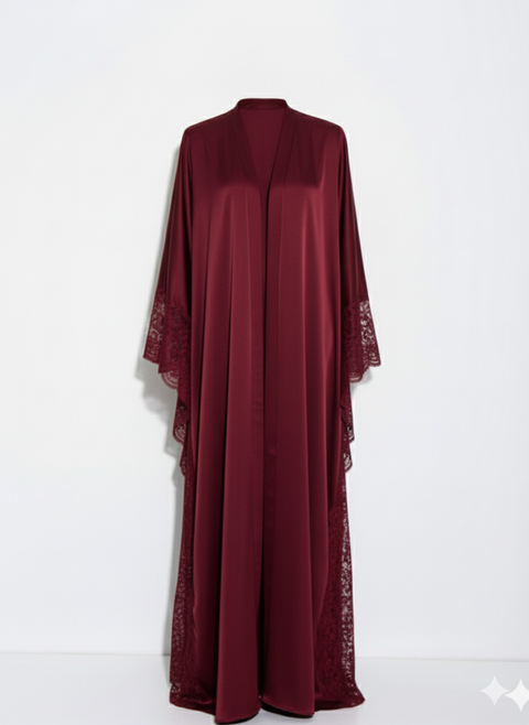 La Silhouette en Dentelle kimono - burgundy