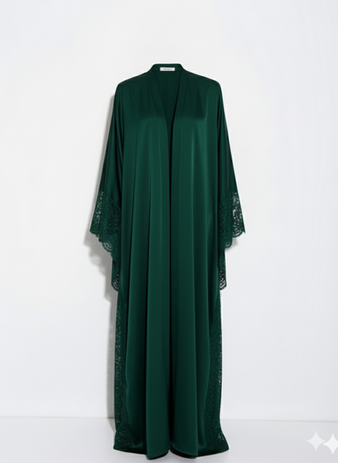 La Silhouette en Dentelle kimono - dark green