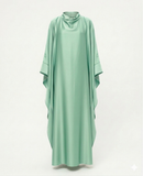 Kaftan de soiree met grote strik mint groen - KF01