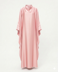 Kaftan de soiree met grote strik roze - KF01