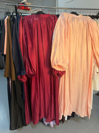 Hajar burgundy en navy Ballonnen jurk