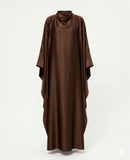 Kaftan de soiree met grote strik bruin - KF01