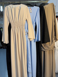 Ash zwart, blauw en beige glitter jurken met gesp