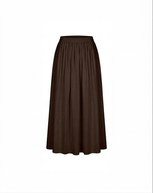 Cotton de aura skirt - brown CDS01