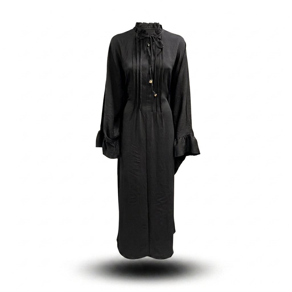Sahara butterfly abaya - black