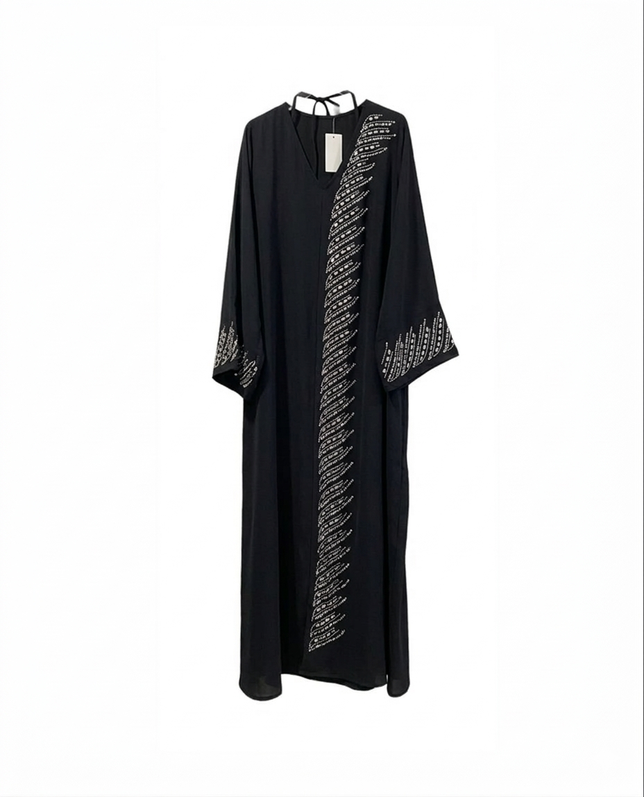 De "Midnight Shimmer" Abaya - black