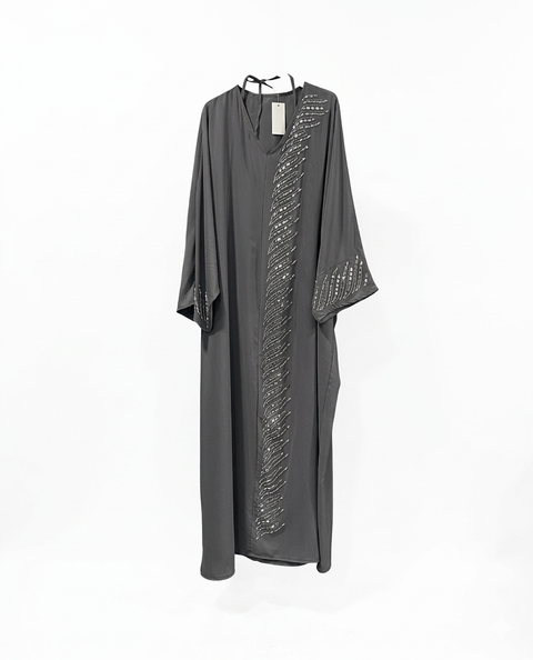 De "Midnight Shimmer" Abaya
- donker grijs