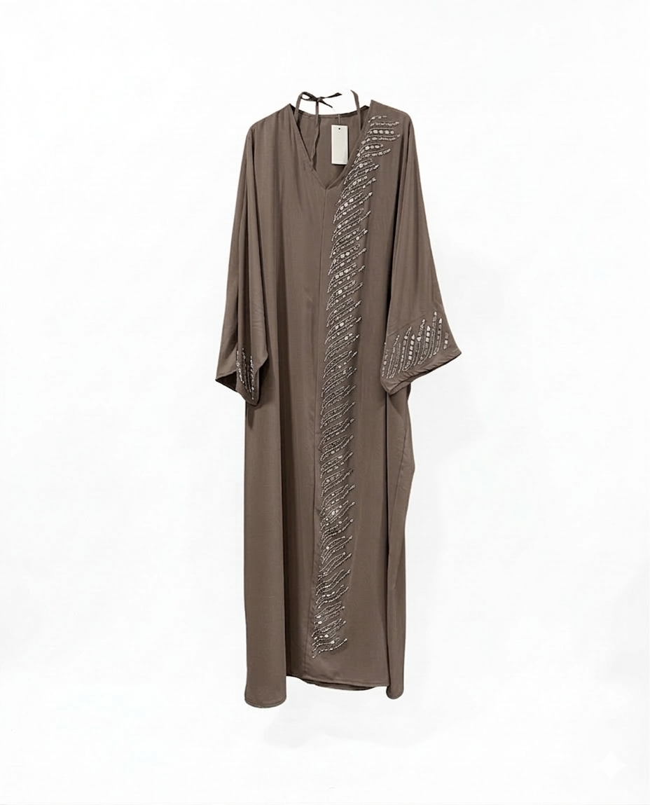 De "Midnight Shimmer" Abaya