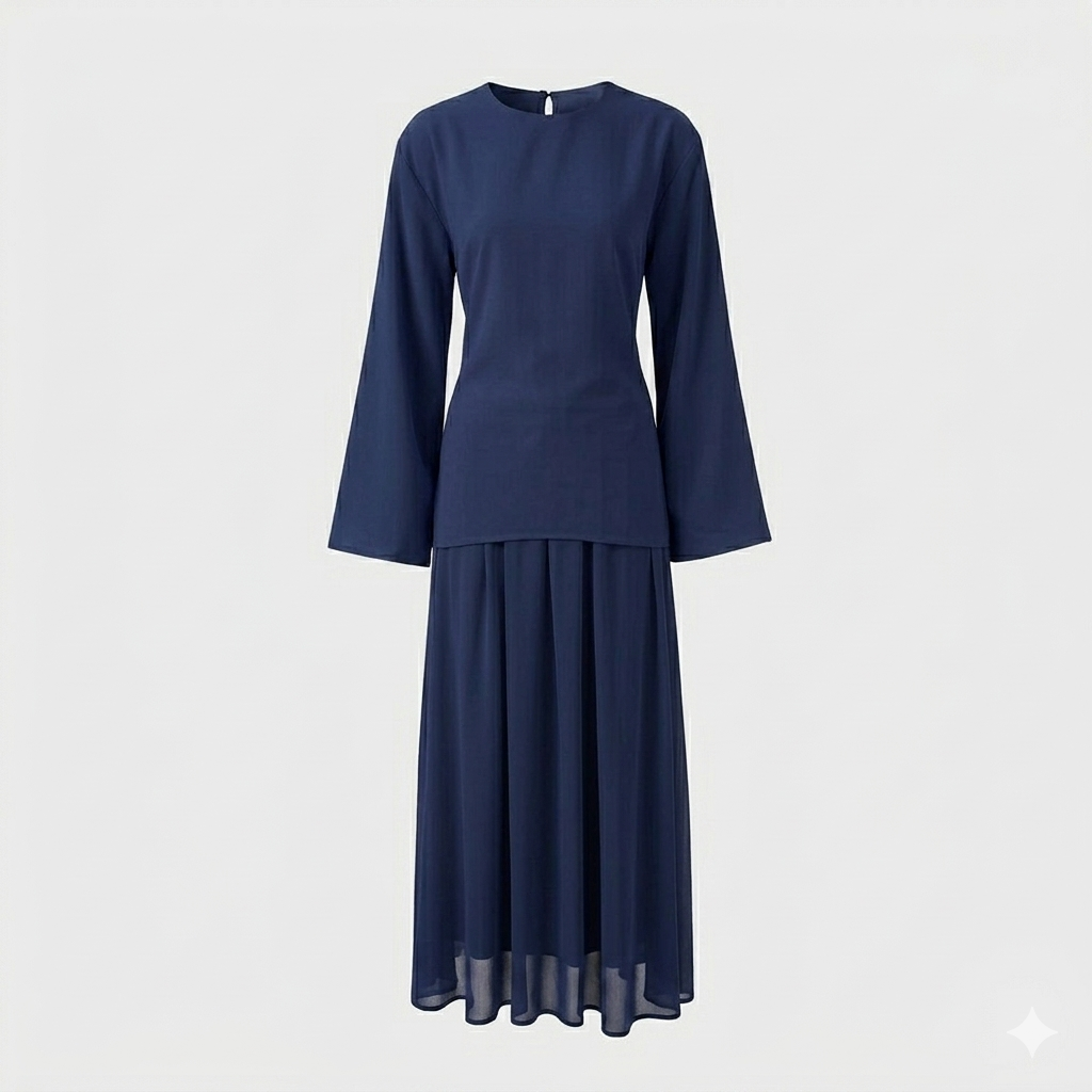 Zaria esemble rok met verstelbare blouse - Navy