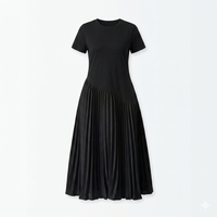 Zwart stretch rok jurk M5257