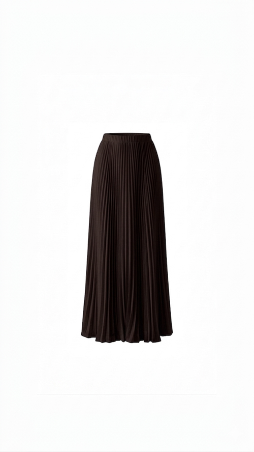 L'Essentielle Plissée - dark brown rok ruffles