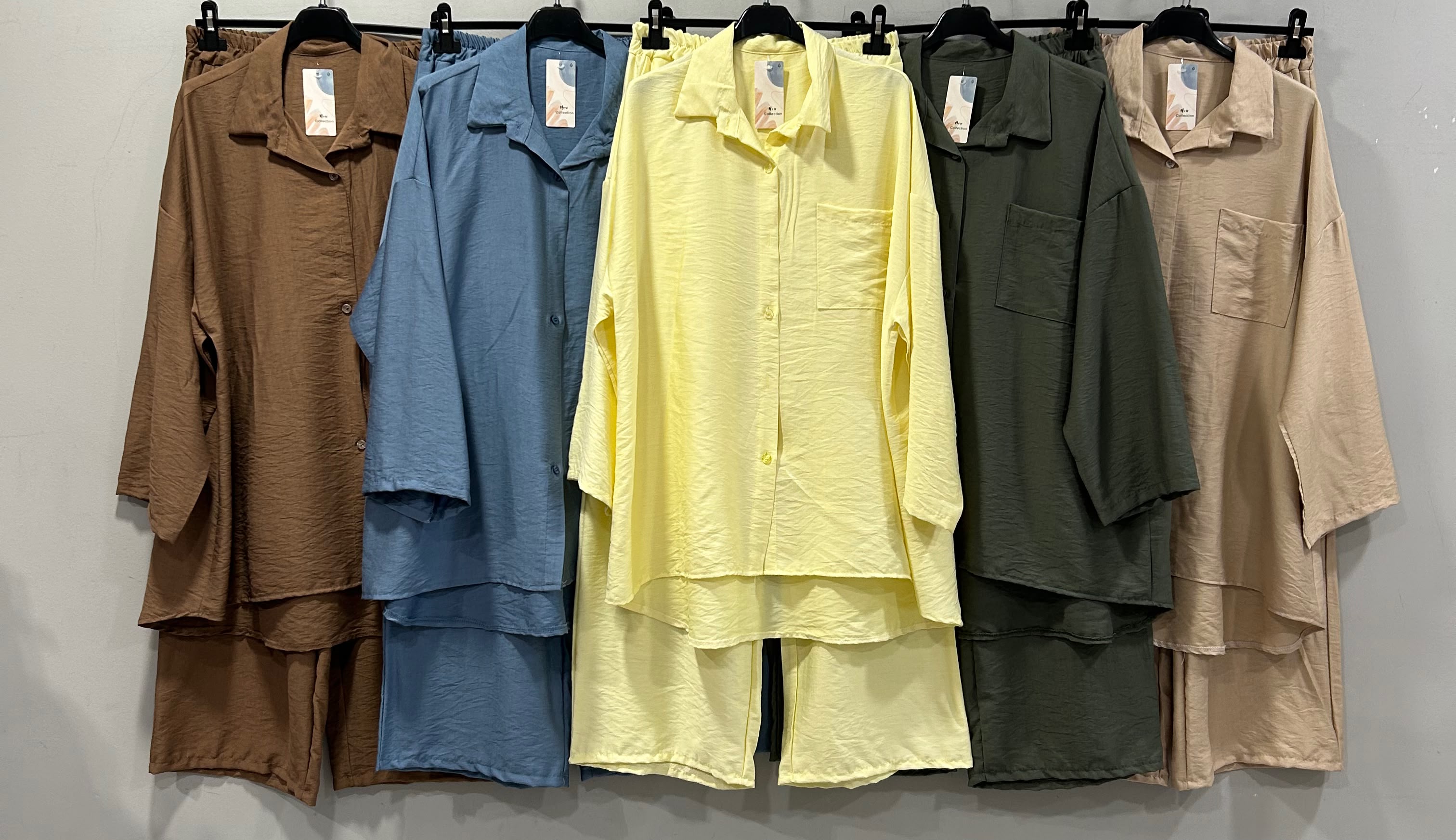 Viscose broek set met oversized blouse - VS3211