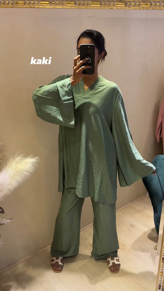 SARAH LANGE BLOUSE MET BROEK (P007)