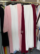 Bumbalu kimono met onderjurk wit bloemen burgundy en beige en flora beige