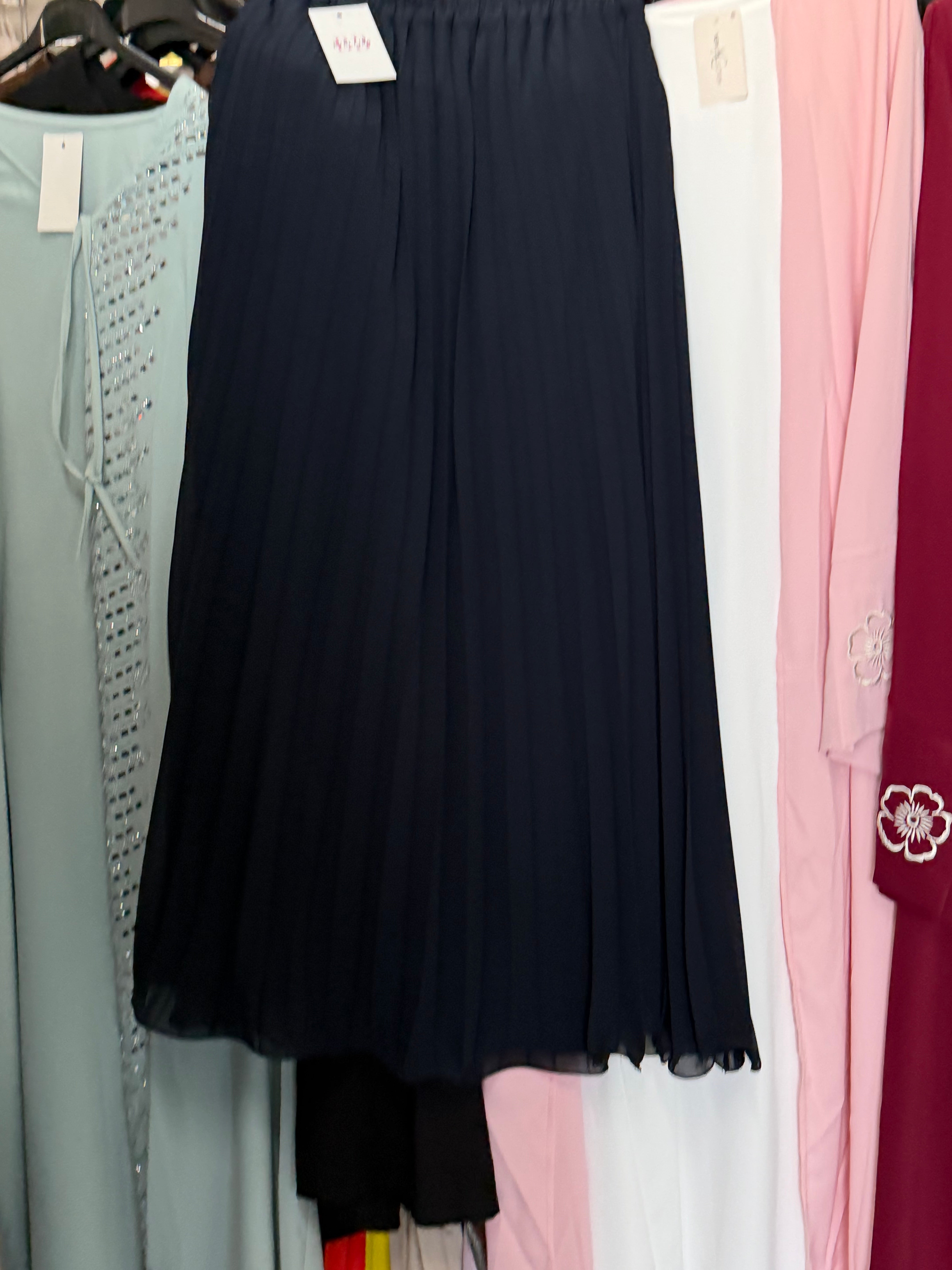 Racha navy plisse rok