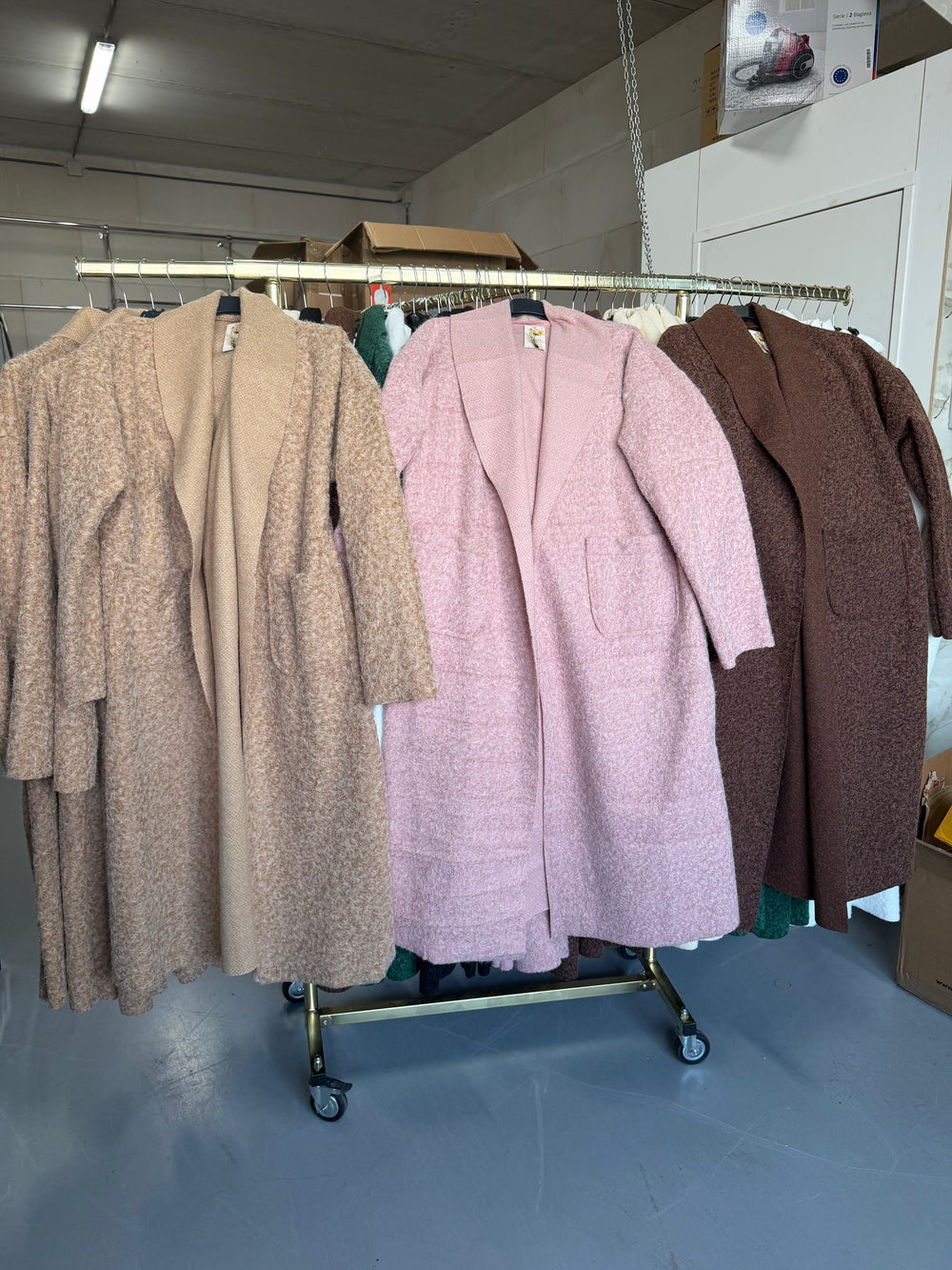 Femme roze Camel en bruin teddy jassen