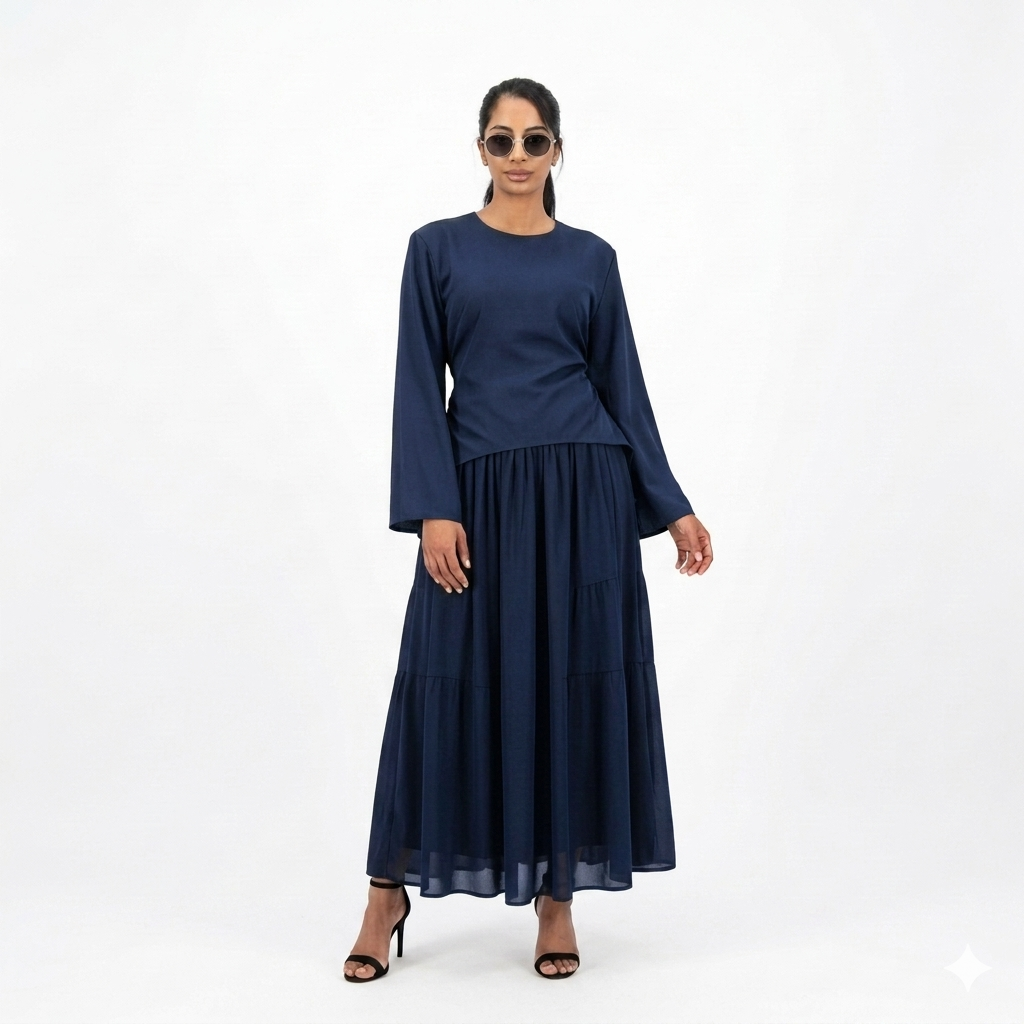 Zaria esemble rok met verstelbare blouse - Navy