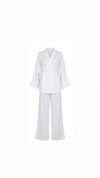 La Bohème Lente kimono pants set - wit
