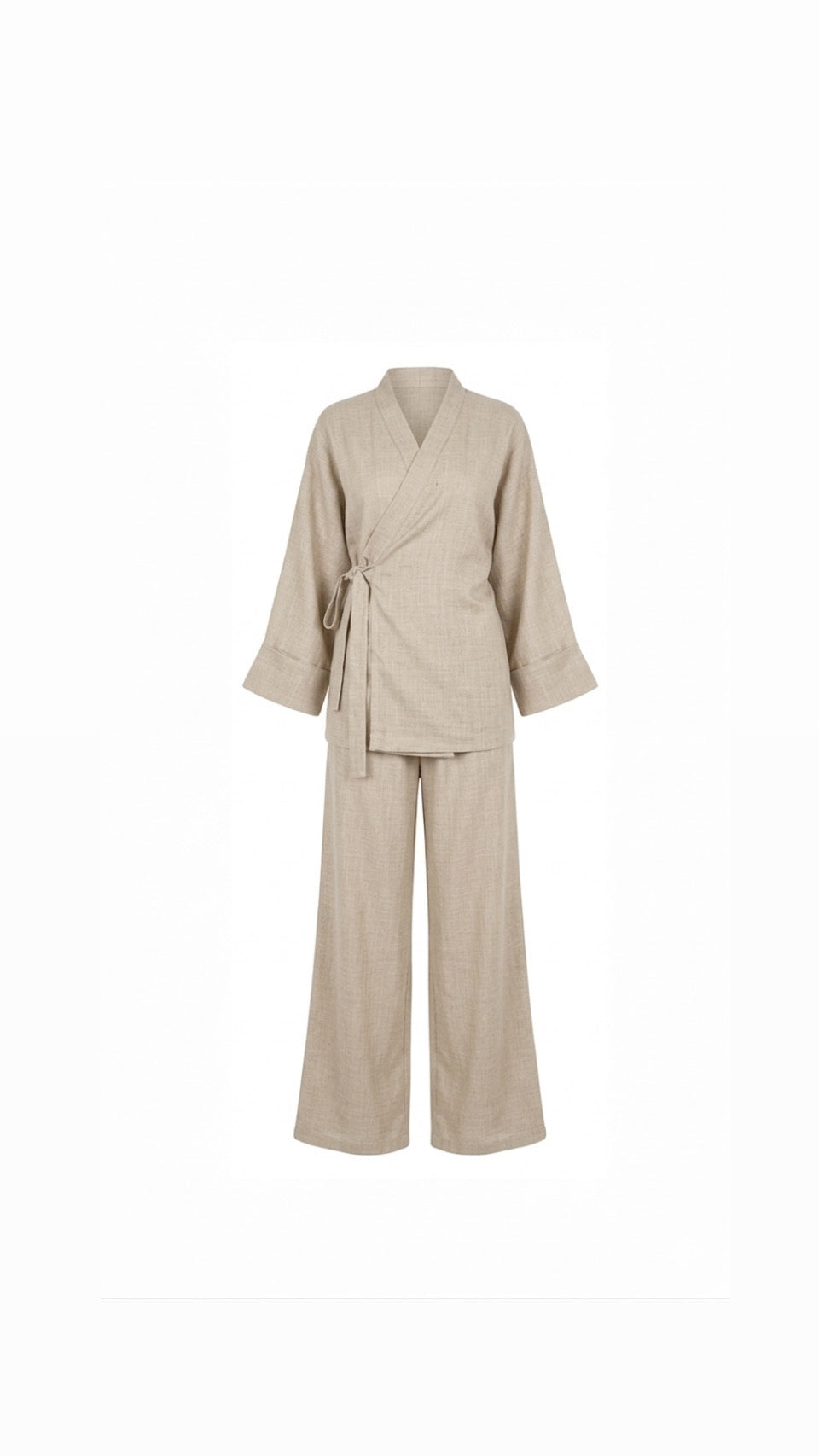 La Bohème Lente kimono pants set - beige