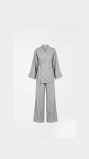 La Bohème Lente kimono pants set - licht grijs
