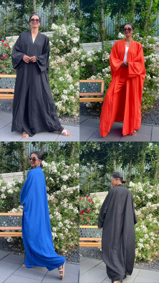 KIMONO SET MET WIJDE BROEK ZWART (S020)