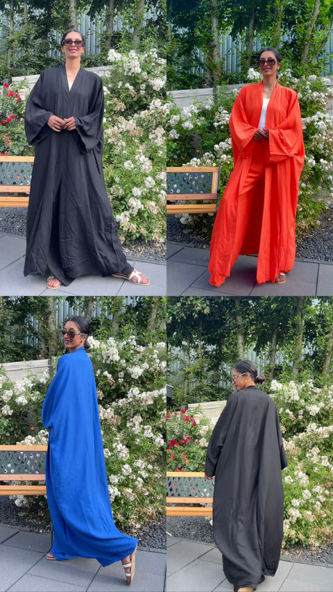 KIMONO SET MET WIJDE BROEK ZWART (S020)