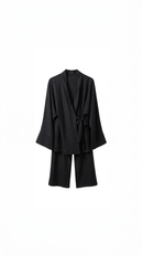 La Bohème Lente kimono pants set strepen - zwart