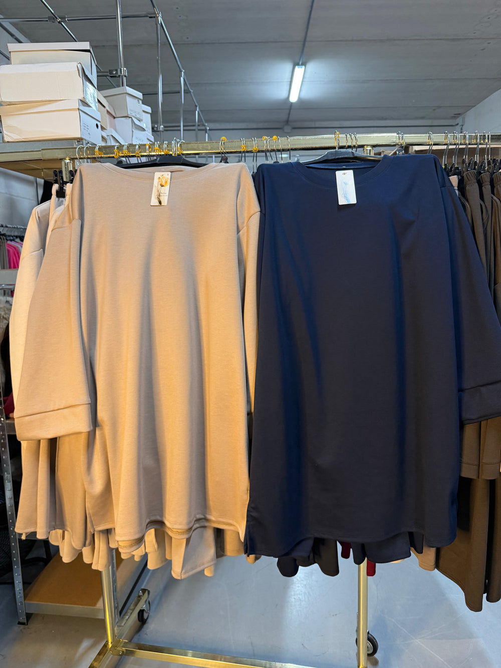 RM taupe en navy lange comfy setjes