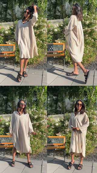 BLOUSE JURK VAN KATOEN