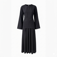 Zaria esemble rok met verstelbare blouse - zwart