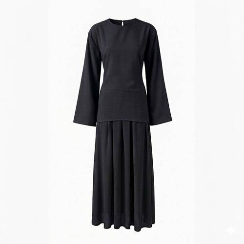 Zaria esemble rok met verstelbare blouse - zwart
