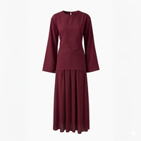 Zaria esemble rok met verstelbare blouse - burgundy