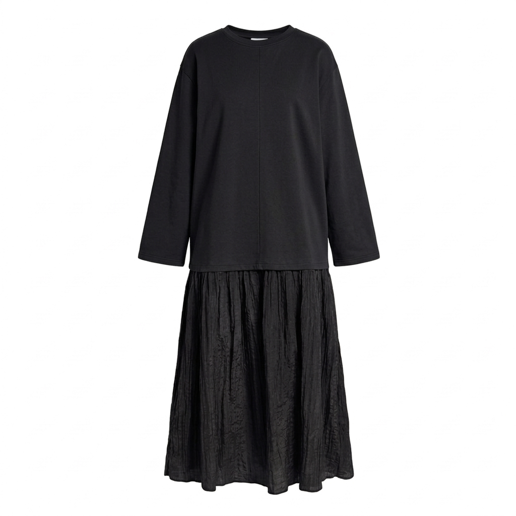 Lella long sleeves dress - black