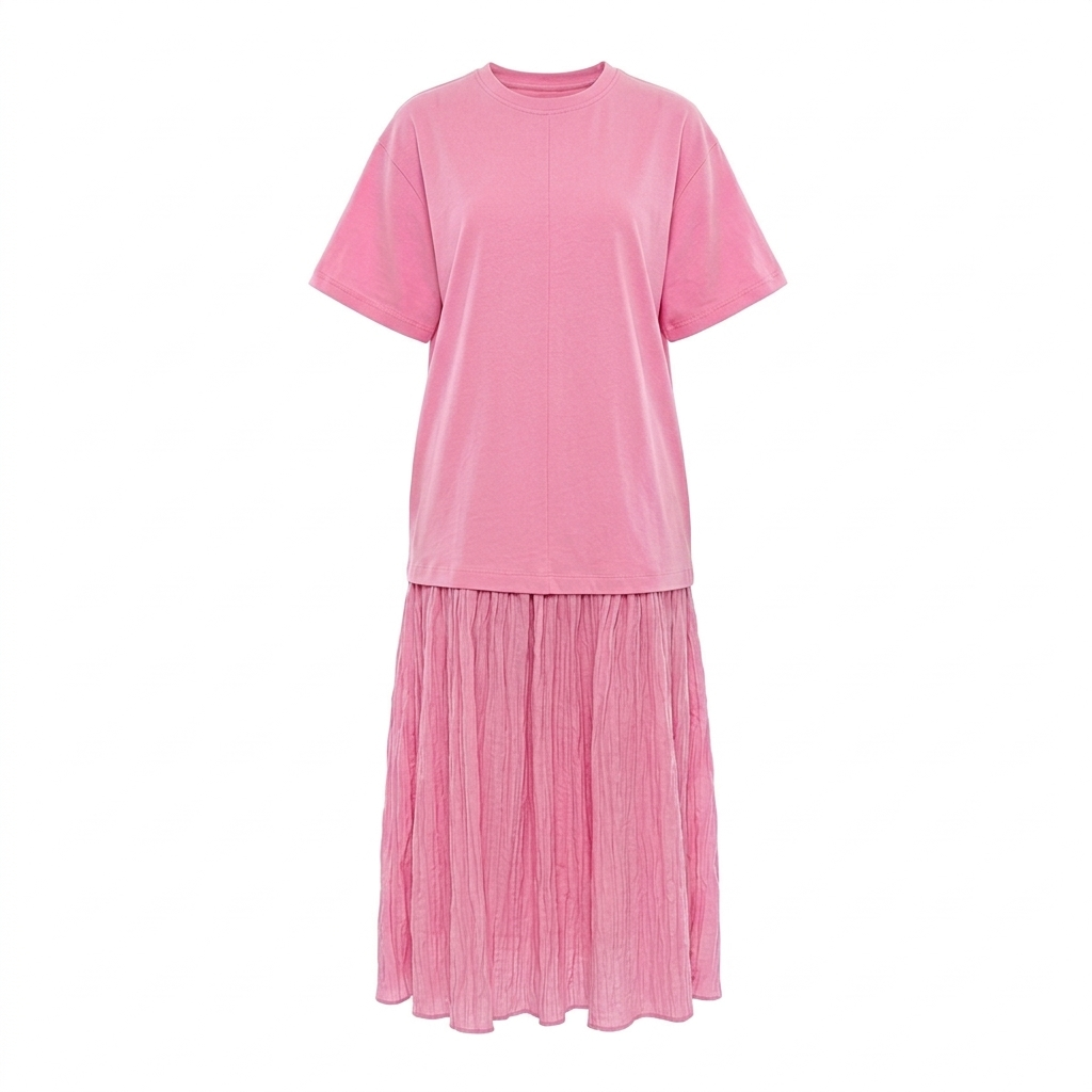 Lella short sleeves dress pink
