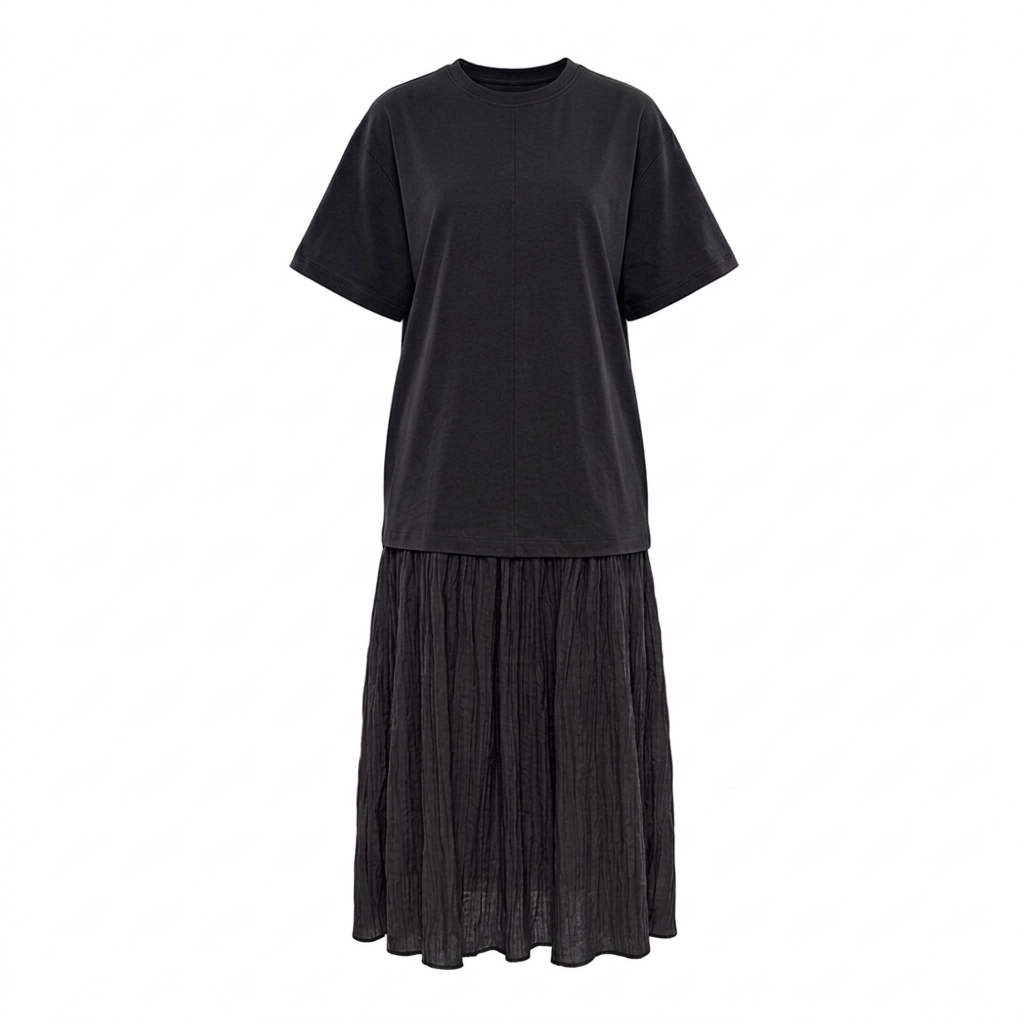 Lella short sleeves dress black