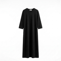 Robe Maxi 'L'Essentiel' – De Ultieme Comfortabele t-shirt dress - zwart