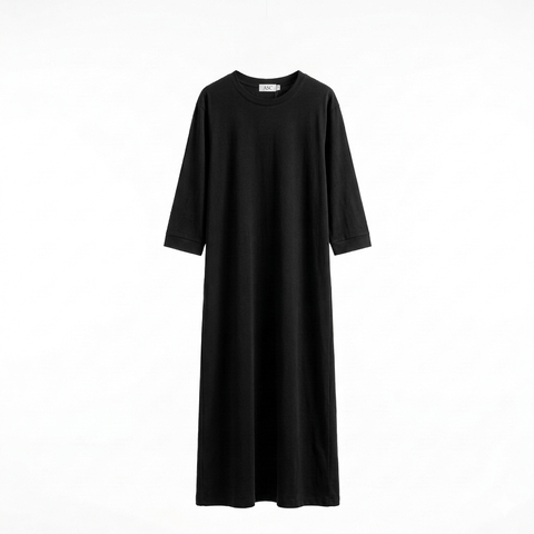 Robe Maxi 'L'Essentiel' – De Ultieme Comfortabele t-shirt dress - zwart